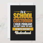 Ik ben schoolbewaarder-Caretaker Janitor Appreciat Bedankkaart (Voorkant)