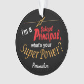 Ik ben schooldirecteur, wat is je Superpower? 💪 Ornament (voorkant)