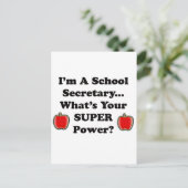 Ik ben schoolsecretaris briefkaart (Staand voorkant)