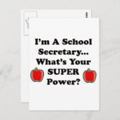 Ik ben schoolsecretaris briefkaart (Voorkant / Achterkant)