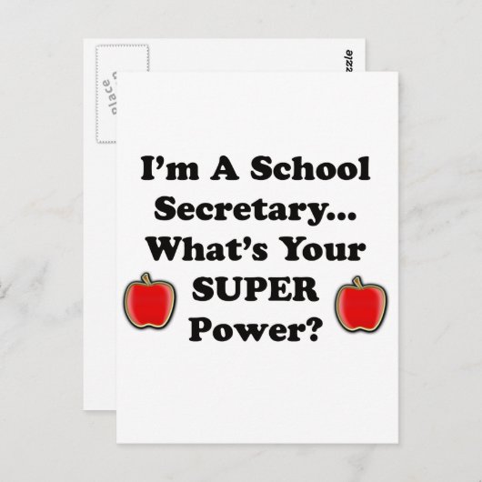 Ik ben schoolsecretaris briefkaart (Voorkant / Achterkant)