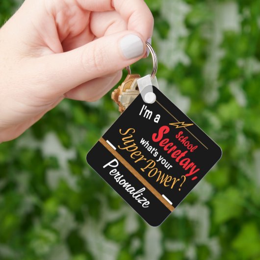 Ik ben schoolsecretaris, wat is je Superpower? ❤ Sleutelhanger (Hand)
