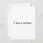 Ik ben schrijver briefkaart (Voorkant / Achterkant)