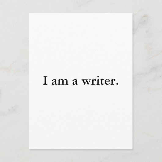 Ik ben schrijver briefkaart (Voorkant)