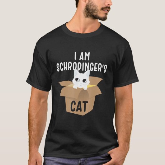 Ik ben schrodingers kat t-shirt (Voorkant)