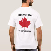 Ik ben schuldig - ik kom uit Canada T-shirt (Achterkant)