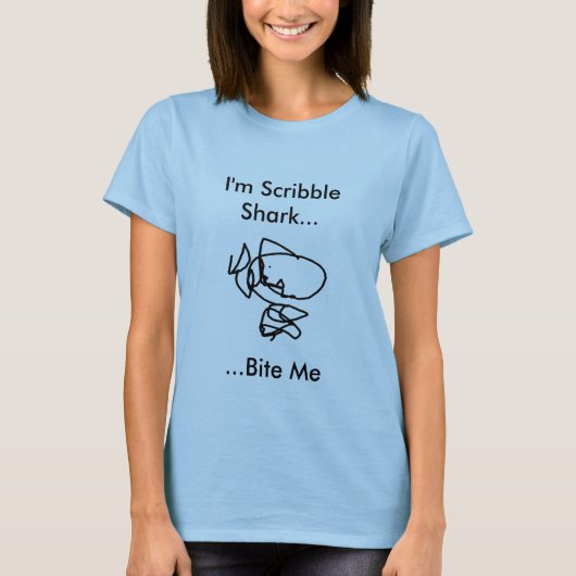 Ik ben Scribble Shark T-shirt (Voorkant)