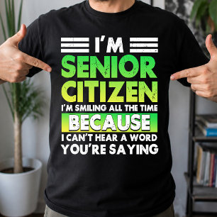 IK Ben Senior Burger IK Glimlach Altijd Retro T-shirt