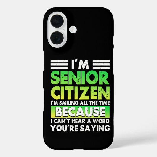 IK Ben Senior Burger IK Lach Altijd Retro Case-Mate iPhone Case (Achterkant)