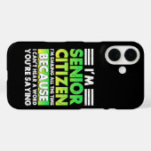 IK Ben Senior Burger IK Lach Altijd Retro Case-Mate iPhone Case (Achterkant (horizontaal))