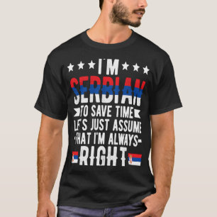 Ik ben Servische vlag Servië Servische roots Servi T-shirt