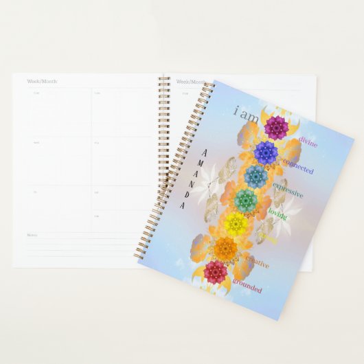 Ik ben Seven Chakra Mandala gepersonaliseerd Planner (Display)