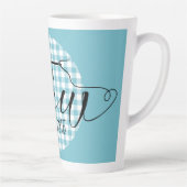 Ik ben Sew Geweldige Blue Gingham Latte Mok (Rechts)