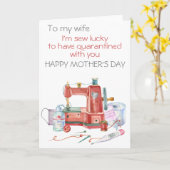 Ik ben Sew Lucky voor Quarantined Moederdag Kaart (Gele Bloem)