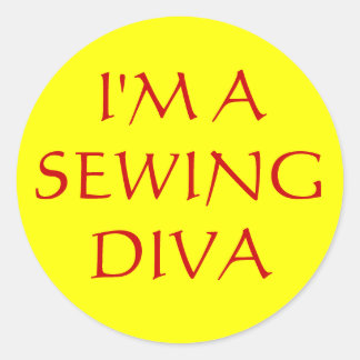 IK BEN SEWINGDIVA RONDE STICKER