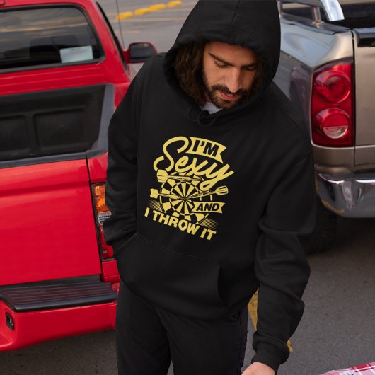 Ik ben Sexy en ik gooi het - Ondeugende Dart Lover Hoodie