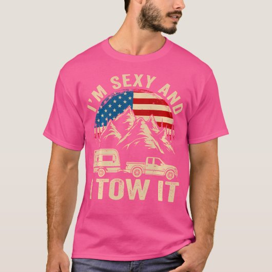 Ik ben sexy en ik sleep het met Bigfoot Camp Trees T-shirt (Voorkant)