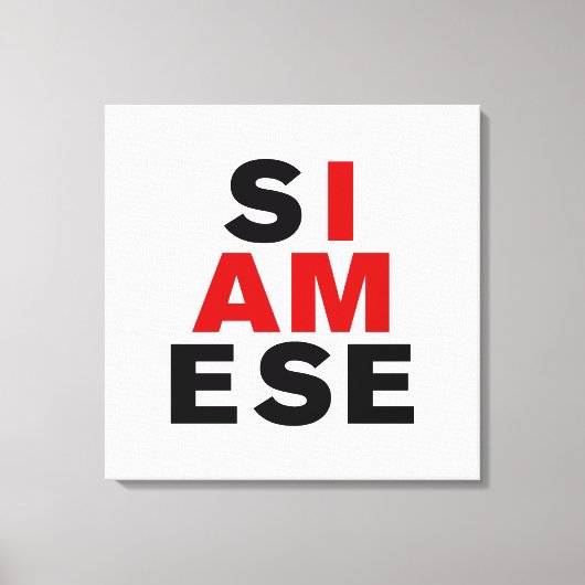 IK BEN SIAMEES CANVAS AFDRUK (Voorkant)
