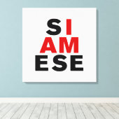 IK BEN SIAMEES CANVAS AFDRUK (Insitu (Houten vloer))