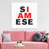 IK BEN SIAMEES CANVAS AFDRUK (Insitu (Woonkamer))