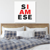IK BEN SIAMEES CANVAS AFDRUK (Insitu (Slaapkamer))
