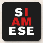 IK BEN SIAMESE BIER ONDERZETTER (Voorkant)