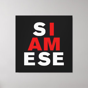 IK BEN SIAMESE CANVAS AFDRUK