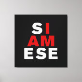 IK BEN SIAMESE CANVAS AFDRUK (Voorkant)