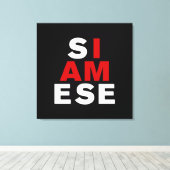 IK BEN SIAMESE CANVAS AFDRUK (Insitu (Houten vloer))