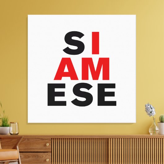 IK BEN SIAMESE CANVAS AFDRUK (Insitu (Woonkamer))