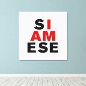 IK BEN SIAMESE CANVAS AFDRUK (Insitu (Houten vloer))