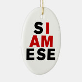 IK BEN SIAMESE KERAMISCH ORNAMENT (Rechts)
