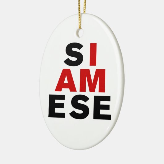 IK BEN SIAMESE KERAMISCH ORNAMENT (Links)