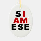 IK BEN SIAMESE KERAMISCH ORNAMENT (Achterkant)