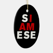 IK BEN SIAMESE KERAMISCH ORNAMENT (Rechts)