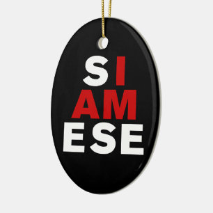 IK BEN SIAMESE KERAMISCH ORNAMENT