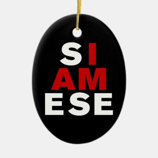 IK BEN SIAMESE KERAMISCH ORNAMENT (Voorkant)