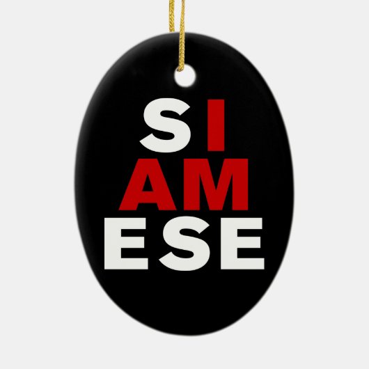 IK BEN SIAMESE KERAMISCH ORNAMENT (Achterkant)