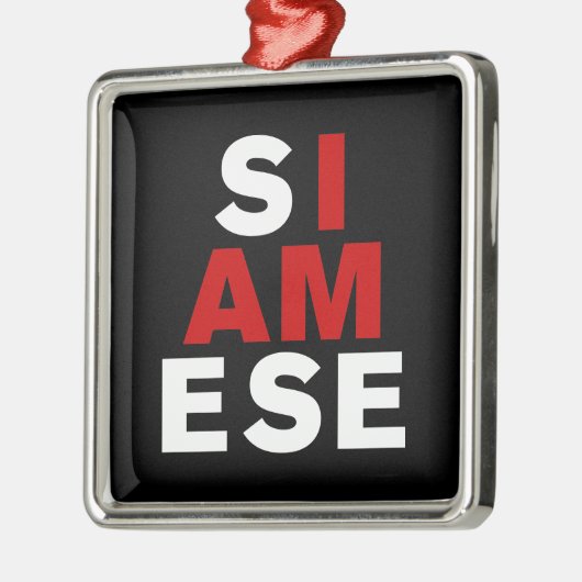 IK BEN SIAMESE METALEN ORNAMENT (Links)