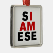 IK BEN SIAMESE METALEN ORNAMENT (Rechts)