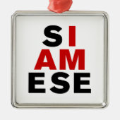 IK BEN SIAMESE METALEN ORNAMENT (Voorkant)