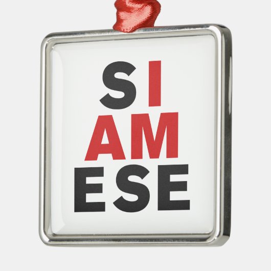 IK BEN SIAMESE METALEN ORNAMENT (Links)