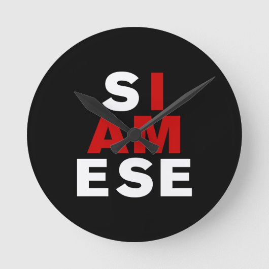 IK BEN SIAMESE RONDE KLOK (Voorkant)