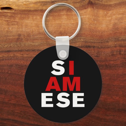 IK BEN SIAMESE SLEUTELHANGER (Voorkant)