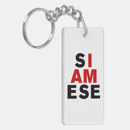 IK BEN SIAMESE SLEUTELHANGER (Voorkant Links)