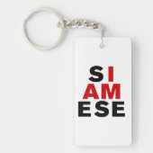 IK BEN SIAMESE SLEUTELHANGER (Voorkant)