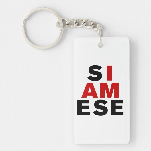 IK BEN SIAMESE SLEUTELHANGER (Voorkant)
