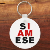 IK BEN SIAMESE SLEUTELHANGER (Voorkant)