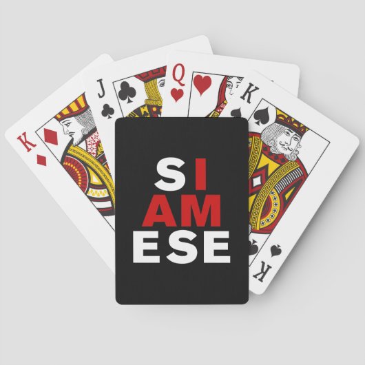 IK BEN SIAMESE SPEELKAARTEN (Achterkant)
