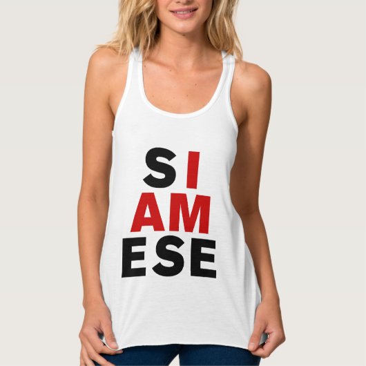 IK BEN SIAMESE TANKTOP (Voorkant)